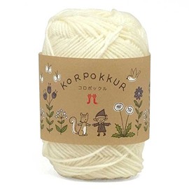 Hamanaka Hand Knitting Yarn Koropokkuru Col.1 White 2126