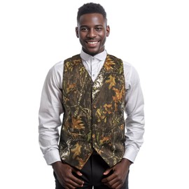 GSQWAHS Vest For Men Camo Vest For Wedding Grooms Men's Hunting Sleeveless Camouflage Vest - XL Dark Black CAMO VEST