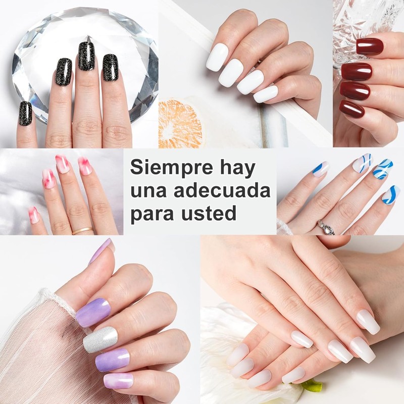 Cherimoya 14Pzs Tiras de Uñas de UV gel Semicuradas LED