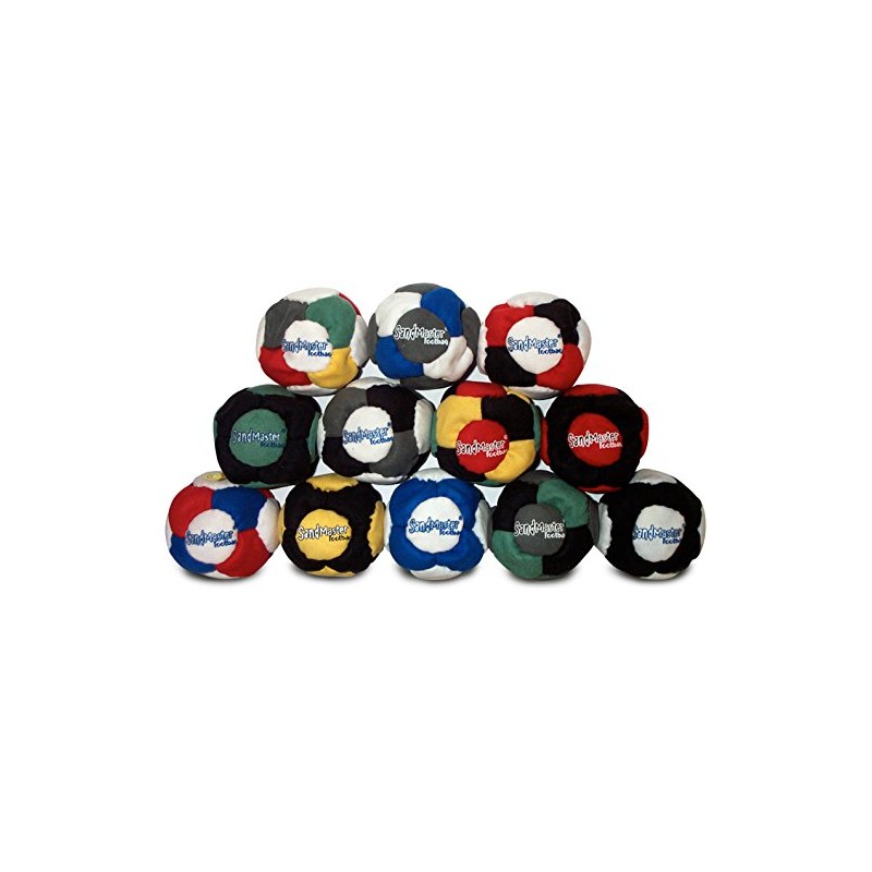 SandMaster Footbag Hacky Sack 12 Pack