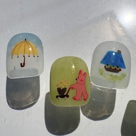 [Ar] Spring Breeze Handmade Nail Tip Drawing Nail Art Specialist / [아르] 봄바람 수제네일팁 드로잉네일아트 전문
