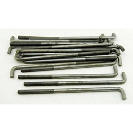 (10) Concrete Bent Anchor Bolts 1/2-13 x 12" Hot Galvanized