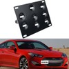 Dewhel JDM Front Bumper Tow Hook License Plate Mount Bracket