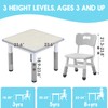 JIAOQIU Kids Table & Chair Set with Adjustable Toddler-Safe Non-Slip