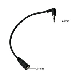 Seadream 2Pack Right Angled 3-Pole 2.5mm Male to 2.5mm Female Camera Remote,Headphone Headset Audio Adapter Cable Extender Stereo Jack (2Pack Straight)