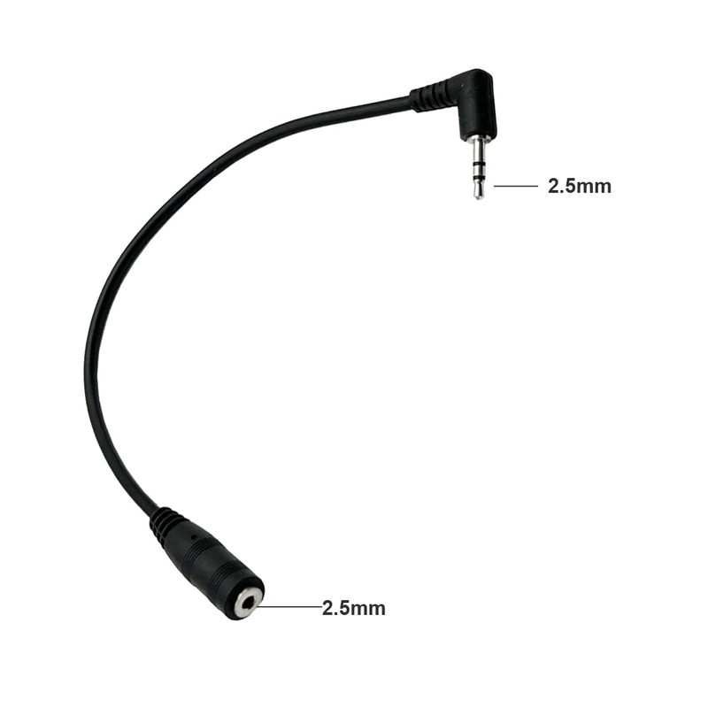 Seadream 2Pack Right Angled 3-Pole 2.5mm Male to 2.5mm Female