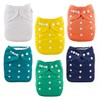 ALVABABY Baby Cloth Diaper 6 Pack with 12 Inserts One