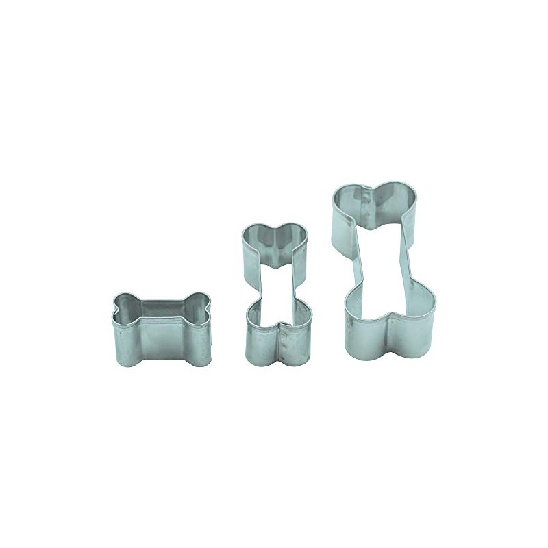 Ausstechformen für Kekse aus Edelstahl, Form: Knochen, 3er Set