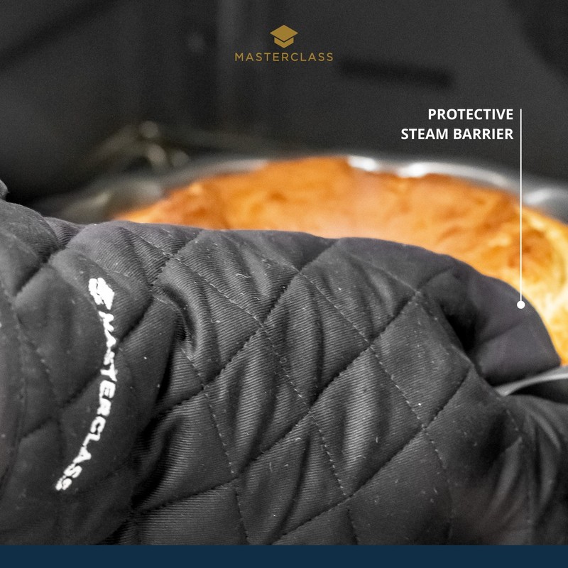 Kitchen Craft Master Class Deluxe Professional Black Single Oven Glove