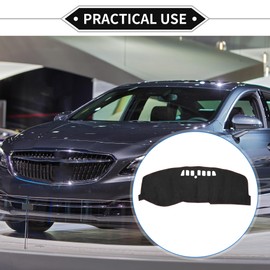 VekAuto Dash Cover Compatible for Buick LaCrosse 2005-2008, Non-Slip Suede Black Red Center Console Dashboard Cover Pad Carpet