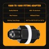 SYKRSS Male 10AN Bulkhead Fuel Cell Fitting Adapter Straight Aluminum
