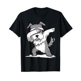 Dabbing Schnauzer Dab Dance Cane Maglietta