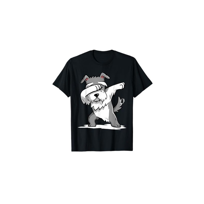 Dabbing Schnauzer Dab Dance Cane Maglietta