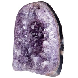 Nupuyai Natural Amethyst Crystal Quartz Cluster, Mineral Geode Druzy Specimen Stone for Reiki Healing Home Decoration (600-700g)