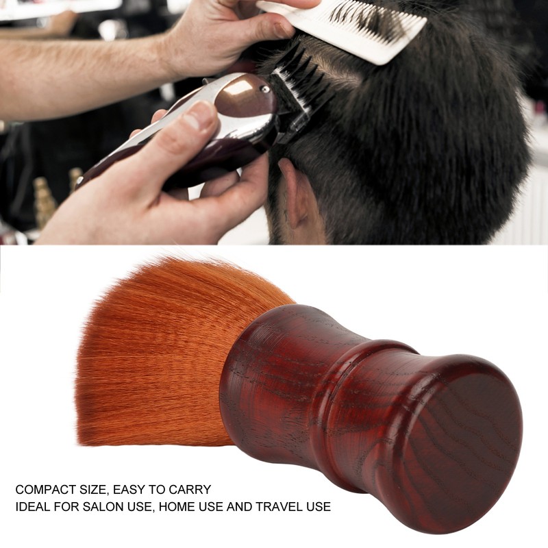 Men Beard Brush Soft Nylon Hair Wooden Handle Beard Grooming