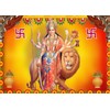 BELECO 8x6ft Fabric Indian God Backdrop Goddess Sheran Wali MATA