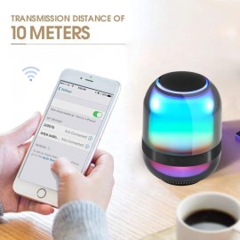 Universal Wireless LED Bluetooth Speaker Rechargeable Portable With 7 Colors LED Light TWS