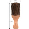 SHASH (シャッシュ) メンズヘアブラシ - 男性用天然猪毛100％ヘアブラシ、薄毛〜普通の毛用、ドイツ製木製ヘアブラシ