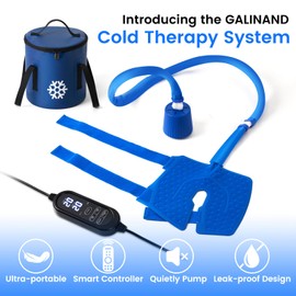 GALINAND Cold Therapy Machine, Ice Machine for Knee Care After-Surgery, Knee Replacement Recovery Equipment Aids Pack, Cryotherapy System w/Compression Wrap Pad for Ankle, Foot, ACL Relief