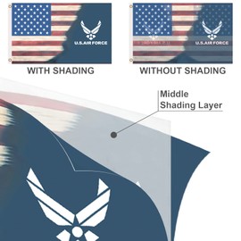 US Air Force Flag 3 * 5 Outside, USAF Airforce Flags 3x5 outdoor Double Sided With Brass Grommets, 3 Ply American Af Flag Air Force Banner With UV Fade Proof (Indigo)