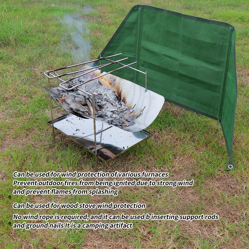 Campfire Windshield Barbecue Windshield Cloth Campfire Windproof Screen Outdoor Bonfire