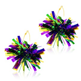 Colourful Carnival Earrings Hoop Earrings Fancy Dress Colourful Earrings Hanging Carnival Jewellery Funny Earrings for Girls Women Carnival Costumes Decorative Accessories, PET, No Gemstone