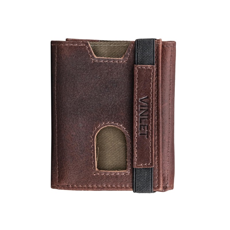 Vinlet New York Slim Wallet - Genuine Leather with RFID