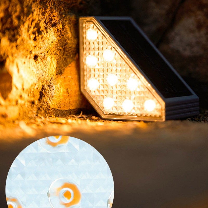 Solar Step Lamp Warm Light Button Light Sensor Control IP67