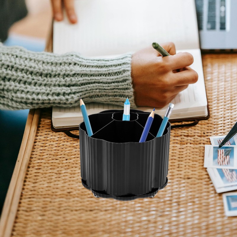 COHEALI Small Makeup Organizer Rotating Pen Holder Storage Box for