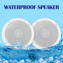 Genuine Marine 6" Marine Speakers 2-Way 80W Waterproof Outdoor Audio Pair Boat Stereo Set
