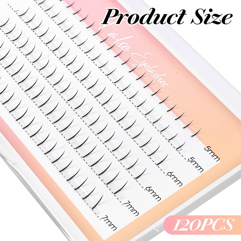 XLIUAX Bottom Lash Extension Kit, 120pcs Individual Thickness Lower Eyelashes