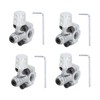 4Pcs Piercing Valve Zinc Alloy Line Tap Valves 3 in