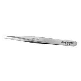Excelta 3C-SA Stainless Steel Fine Tip High Precision Point Tweezers,