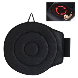 360 Rotating Seat Cushion for Car,Swivel Car Seat for Car for Elderly Support, Non Slip, Memory Foam, Ergonomic Design (Black)