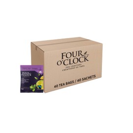 Four O'Clock Organic Fairtrade Herbal Tea Ginger Lime Mint, Non-Gmo, Kosher, Gluten-Free, 40 Count, Pyramid, 159g