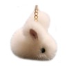 Rabbit Premium Mink Fur Charm Lanyard Bag Charm Keychain, Mink