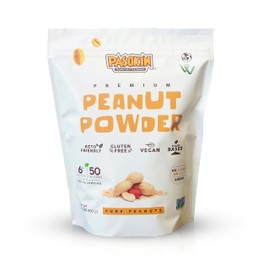 Pasokin All-Natural Powdered Peanut Butter, Gluten-Free Peanut Powder, from Roasted Cold-Pressed High Oleic Peanuts, Bulk, No Sugar Added, Non-GMO, Plant-based Protein, Keto-Friendly, 2 LB