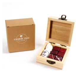 Cherry Tree Collection | Whisky Stones | Crystal Water Infusion Stones | Natural Gemstones | Set of 6 | Red Jasper