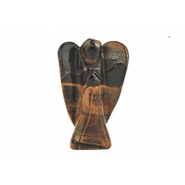 Beautiful Protective Case Healing Fairy Angel Feng Shui Tiger Eye Crystal Guardian Powerful Wealth Gemstone Meditation Positive Energy Reiki Men Women Gift Health Mental Energy Fear