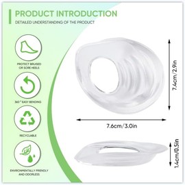 Heel Donut Cushions, Heel Cups, Silicon Insoles - 2 Pairs