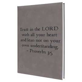 Proverbs 3:5 Trust in the Lord Notebook - Block Text Engraving, Ideal for Daily Inspiration