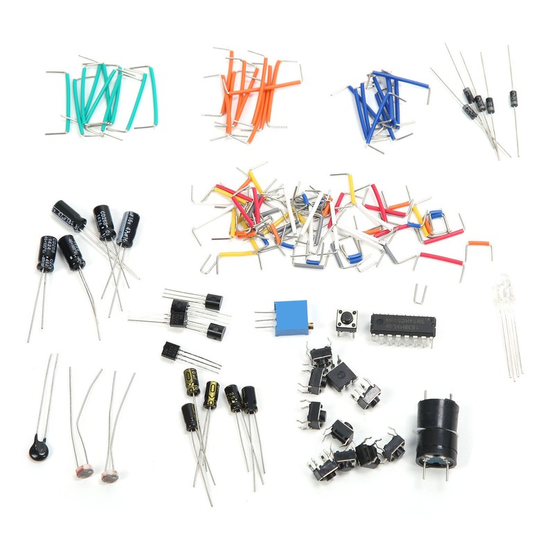 DIY Electronic Component Kit Jump Line Breadboard Ceramic Capacitor Resistor