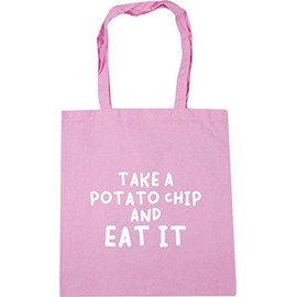 Hippowarehouse Take a potato chip and eat it Tote Shopping Gym Beach Bag 42cm x38cm, 10 litres