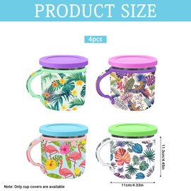 Ice Cream Neoprene Case, Pack of 4 Ice Cream Neoprene Case, Reusable, Washable, Insulated Sleeves, Neoprene Case for Ninja Creami Nc501, Nc500 Container