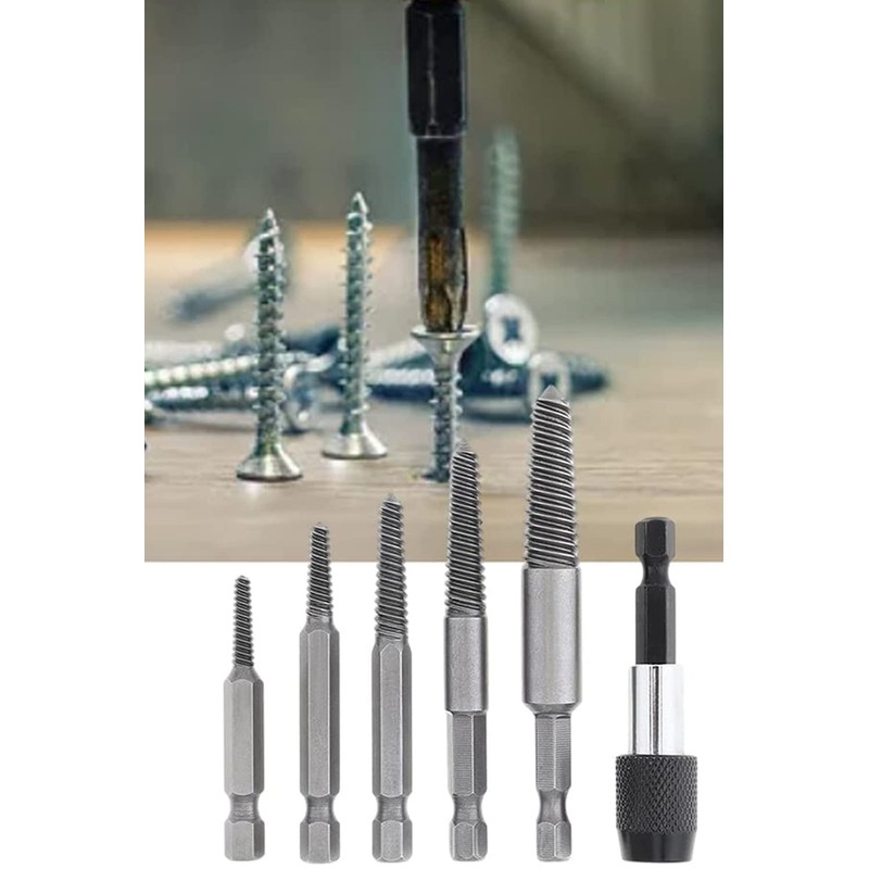 YFFSFDC Screw Extractor, Set of 5, Screw Removal, Broken Screws,