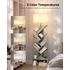 Evermagin 6 Tier Tree Bookshelf with Light, Narrow Bookcase Tower,