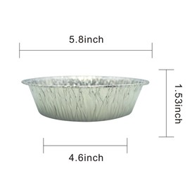 MYStar 5.8" Disposable Aluminum Foil (410 ml), Mini Size Pizza Mold, Pie/Tart Baking Pans, Pack of 20