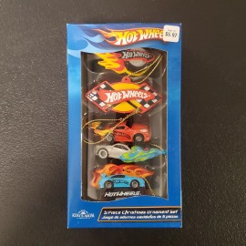 HotWheels Hot Wheels & Kurt Adler 5 Piece Christmas Ornament Set Resin NOS