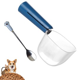 DUOHERESHUI Haustierlöffel, 2 Stück Hundefutterschaufel Abs, Hundefutter Schaufel Löffel, Hundefutter Schaufel, Für Hunde, Katzen, Aufbewahrung Von Futter, Wasser, Snack, Reisenapf (250 Ml)