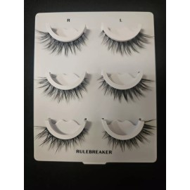 Lilly Lashes Rule Breaker SELF-ADHESIVE  Natural Volume + Medium (3 Pairs) *NWOB